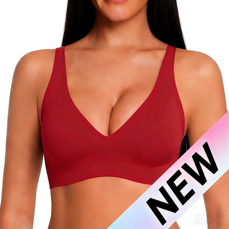 ✨ Feel Supported. Look Amazing. Wireless Deep V Bra with All-Day Comfort & Natural Lift