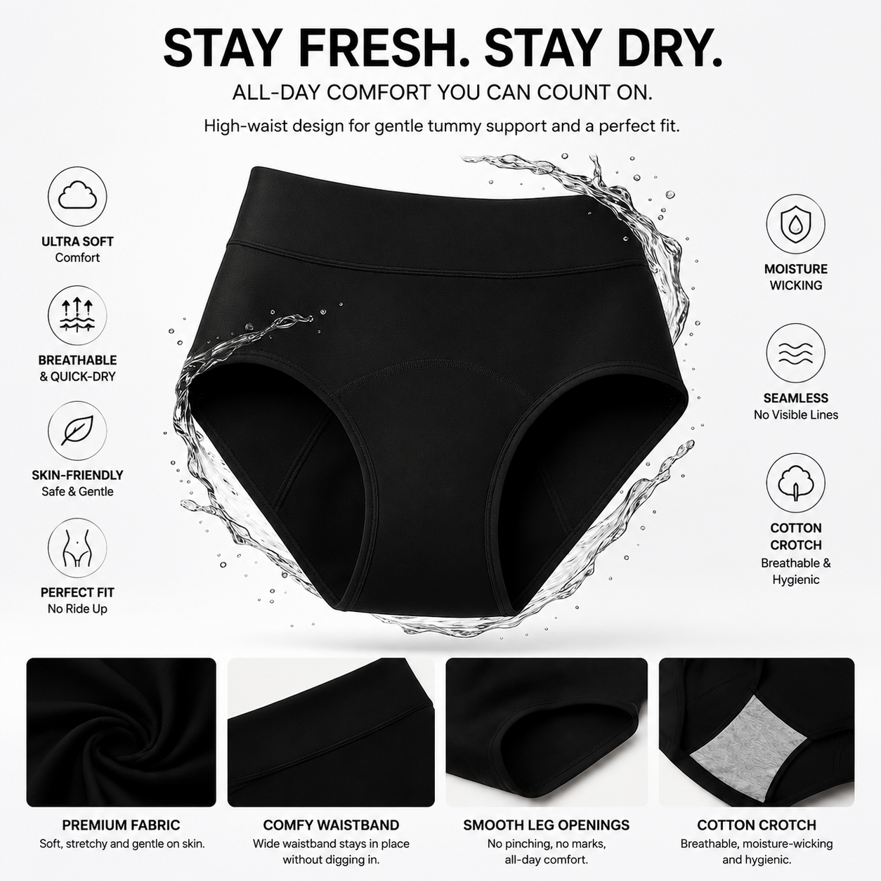 🔥Softnessnest Leak-Proof Underwear | Powerful leak protection, ultra-breathable comfort, stays dry and fresh all day