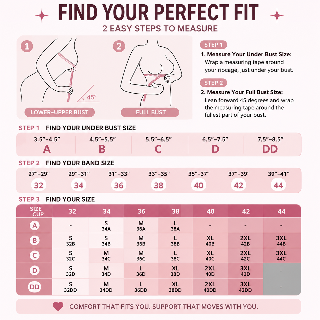 ✨ Feel Supported. Look Amazing. Wireless Deep V Bra with All-Day Comfort & Natural Lift